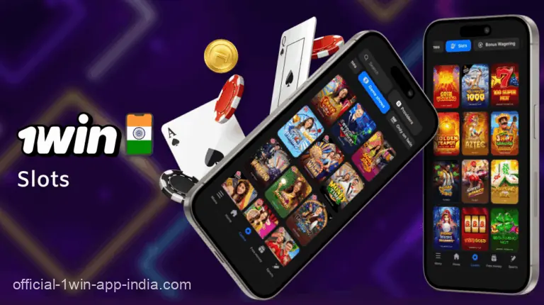 Slots machines in the 1win India mobile app